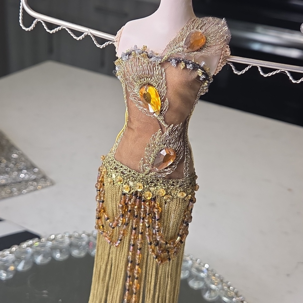 Jewelry Holder with Beaded Fringe Dress - Picture 3 of 6